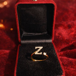Z Alphabet Initial Ring – Unique Personalized Letter Ring for Women