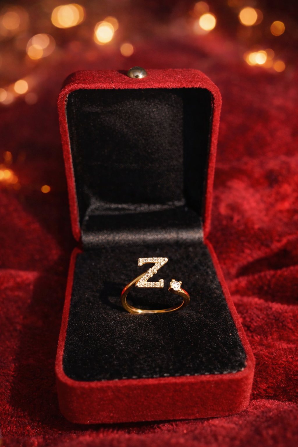 Z Alphabet Initial Ring – Unique Personalized Letter Ring for Women